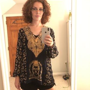 Batik Tie Dye Long Sleeve Too